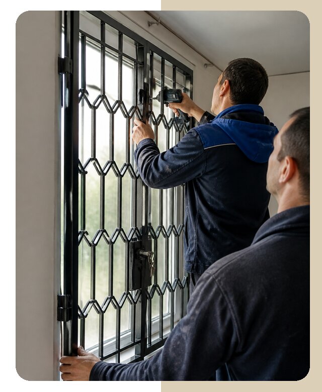 Установка распашных решеток в Прокопьевске цена от 6719 р. | ДвериЛегко-Прк